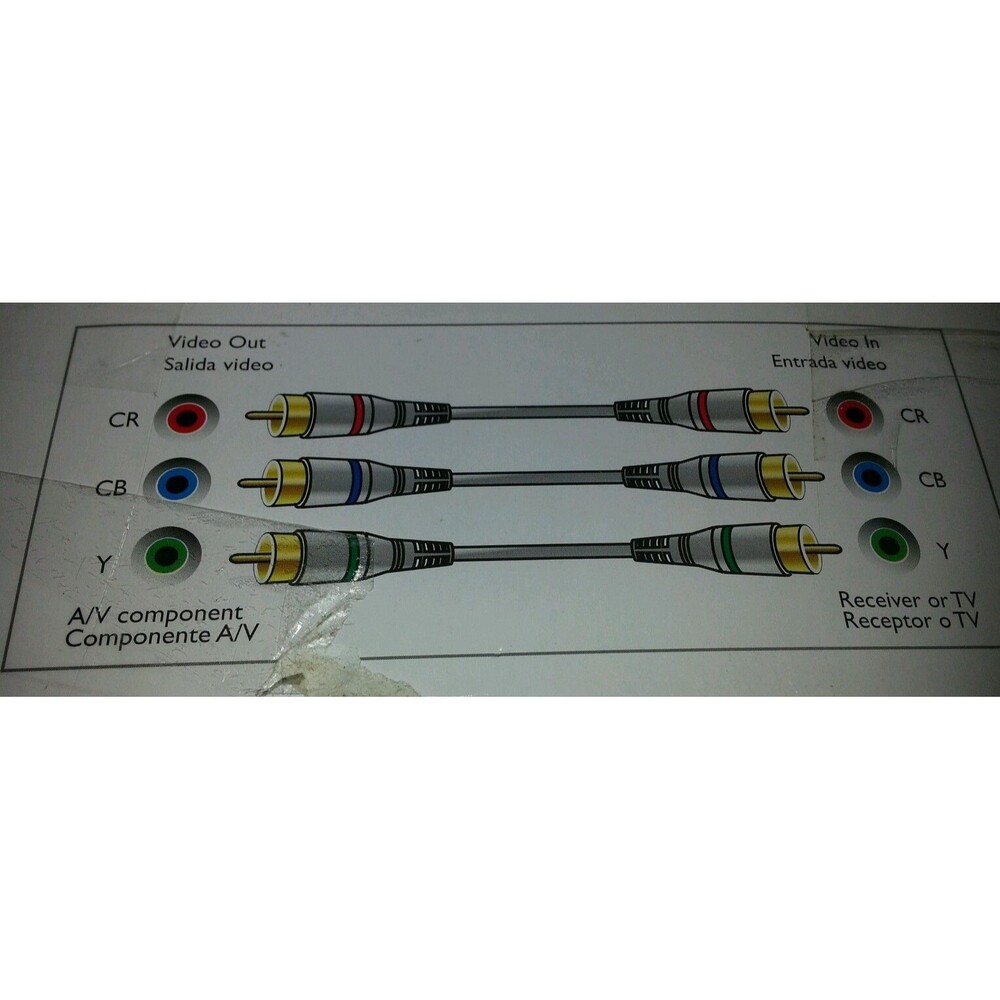 Philips 24K Gold Plated 6 ft Component Video Cable for HDTV SWV3302W/17 6'